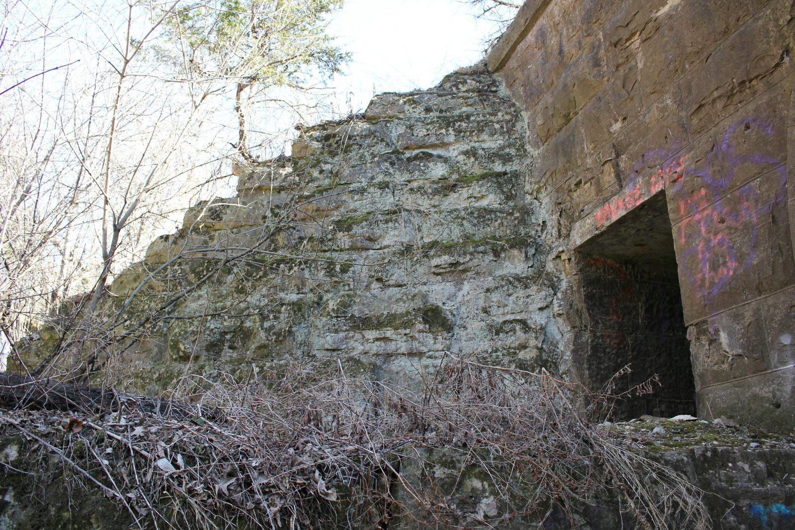 Northeast wing wall